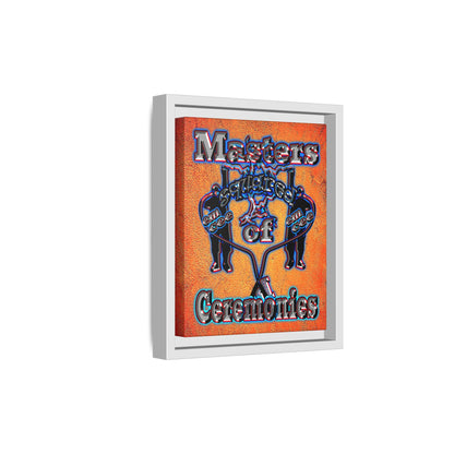 em cee squared - framed canvas art (burnt orange)