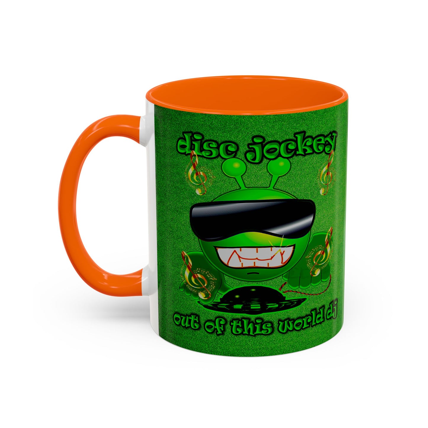 disc jockey - Accent Mug (green turf)