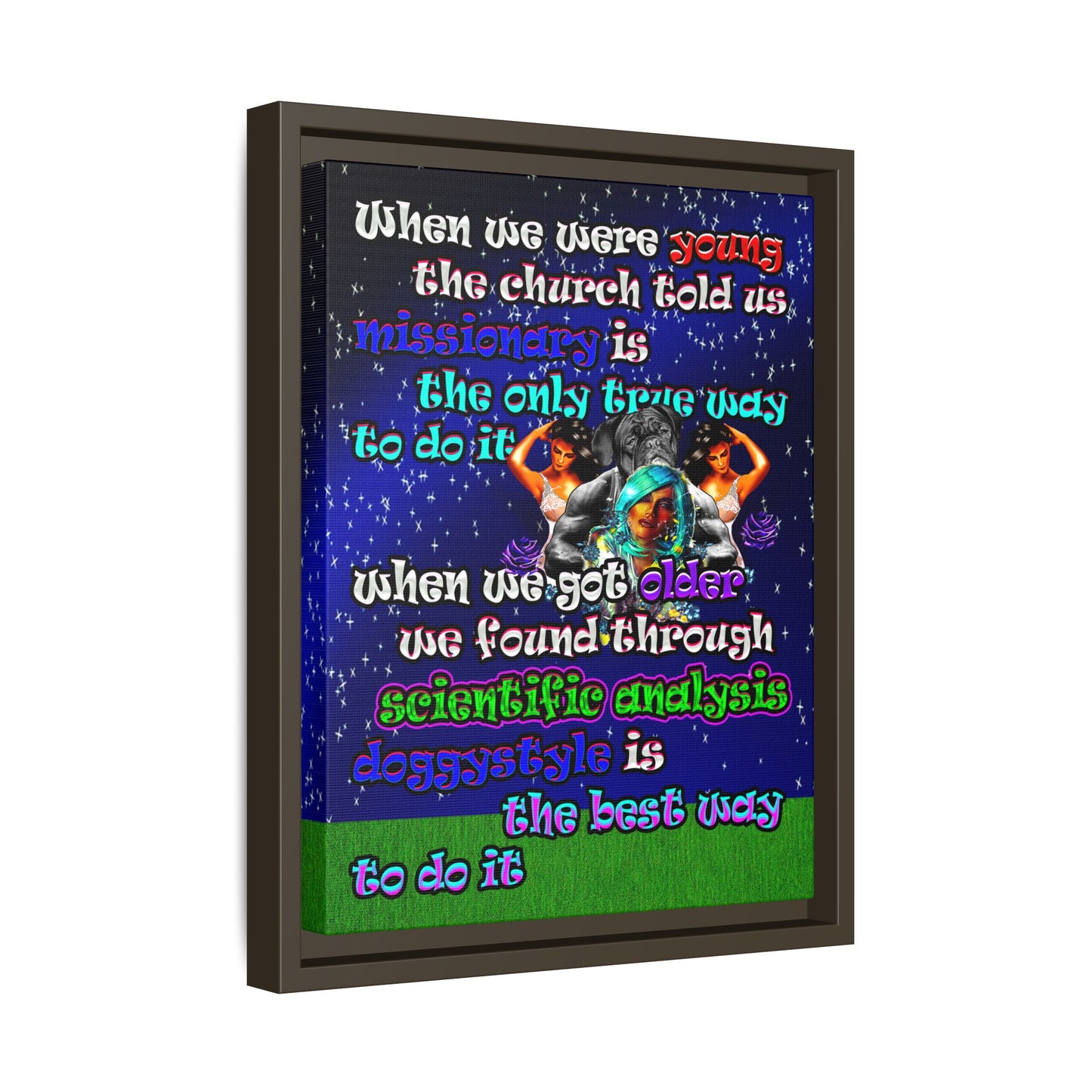 doggystyle - framed canvas art ('snoops' background)