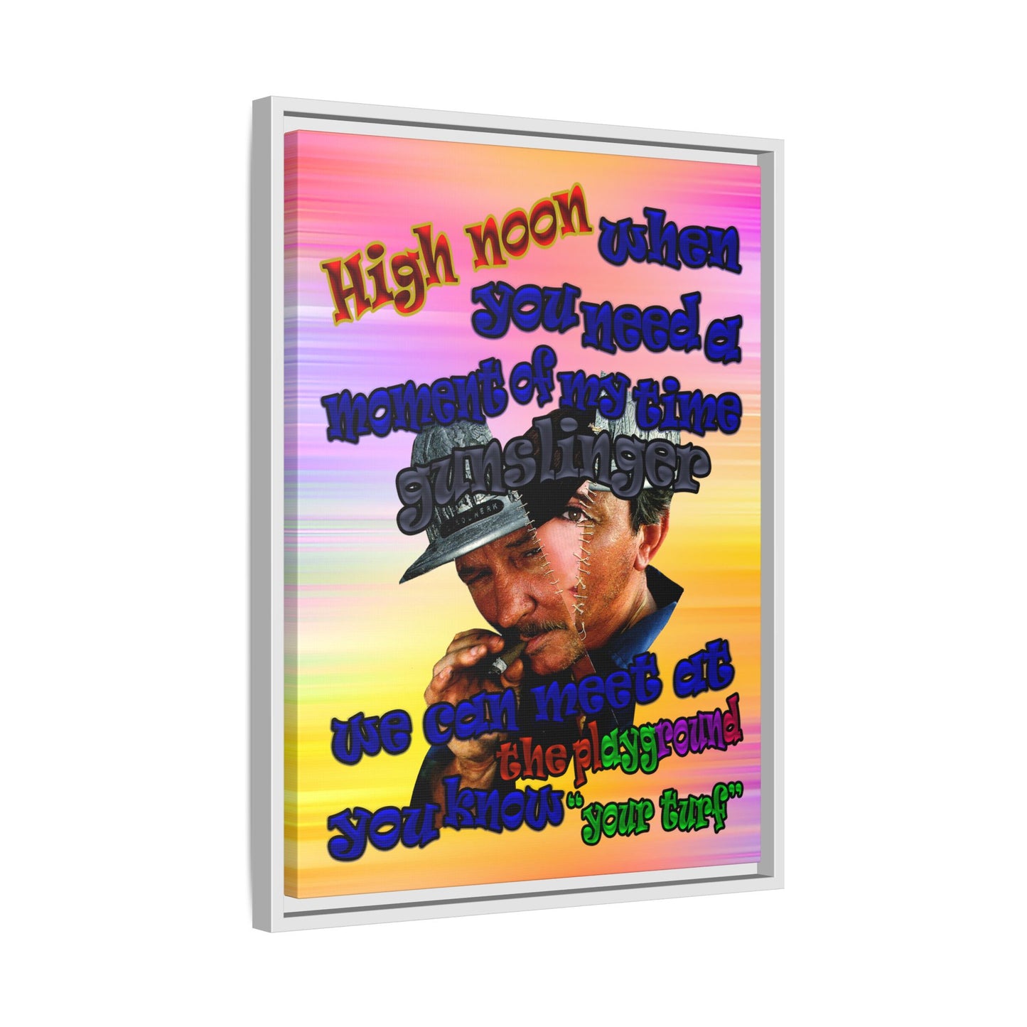high noon - framed canvas art (color blur)