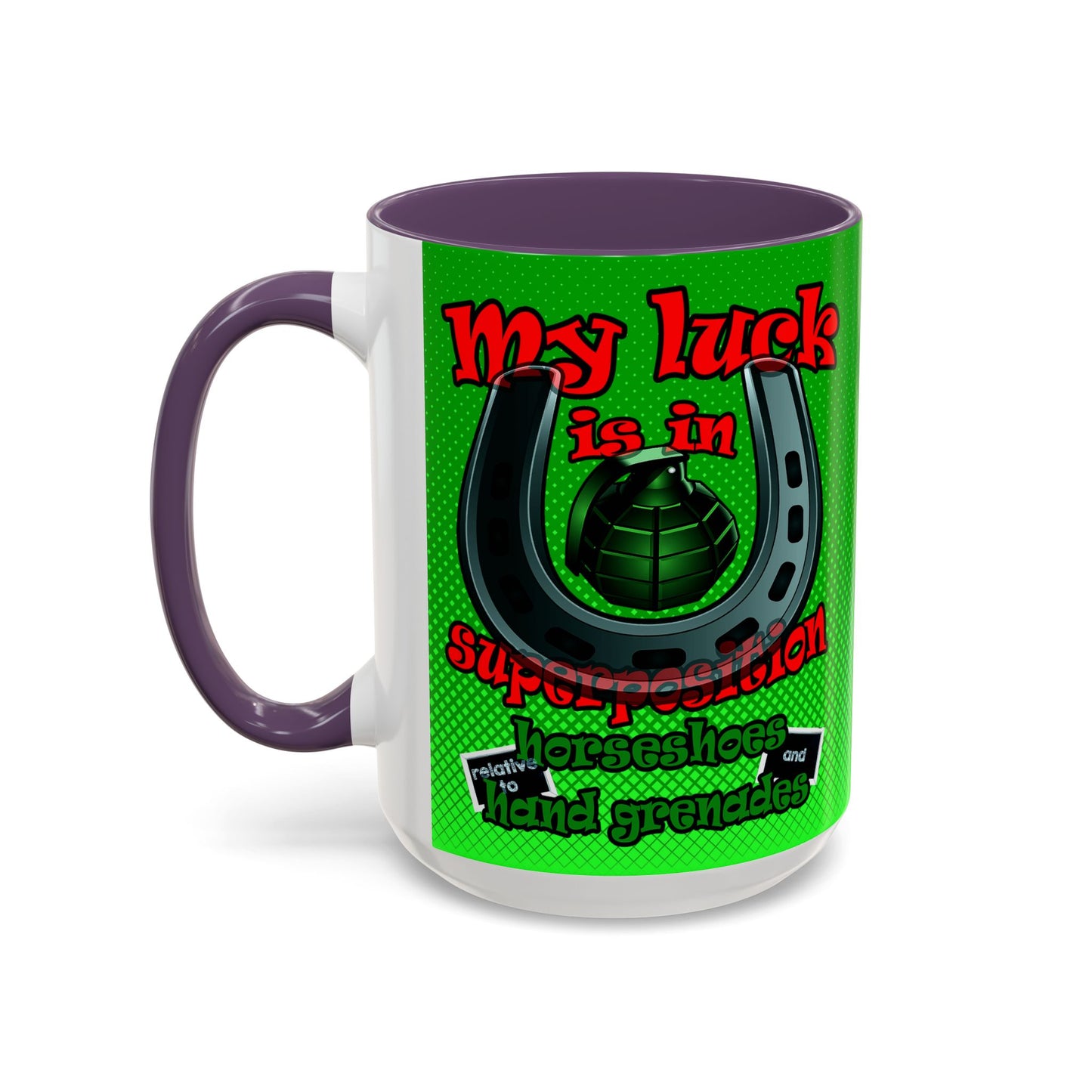 my luck - Accent Mug (logo green)