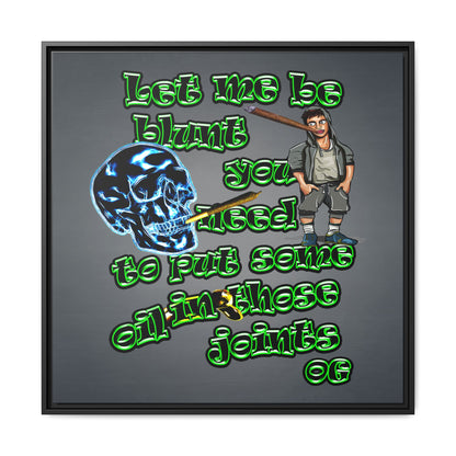 og - framed canvas art (grey-light grey)