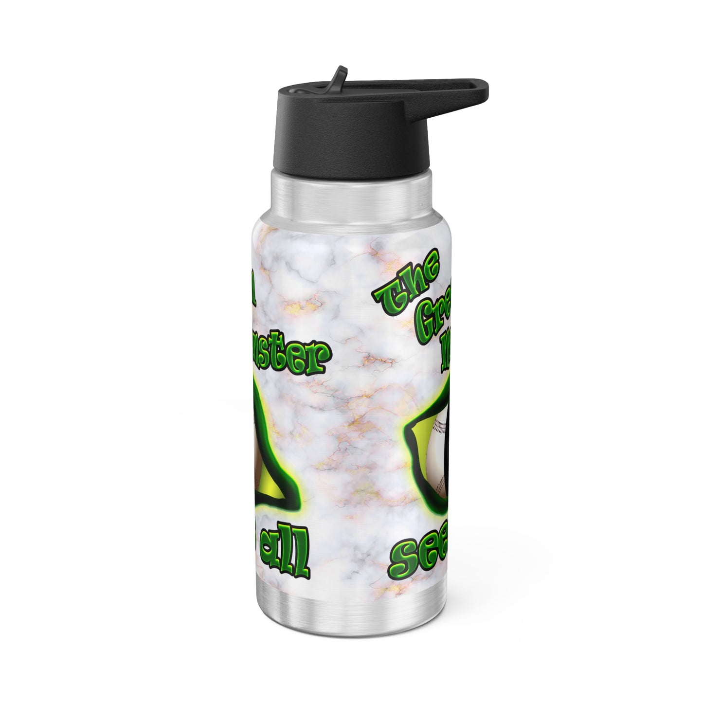 green monster - Gator Tumbler, 32oz  (white marble)
