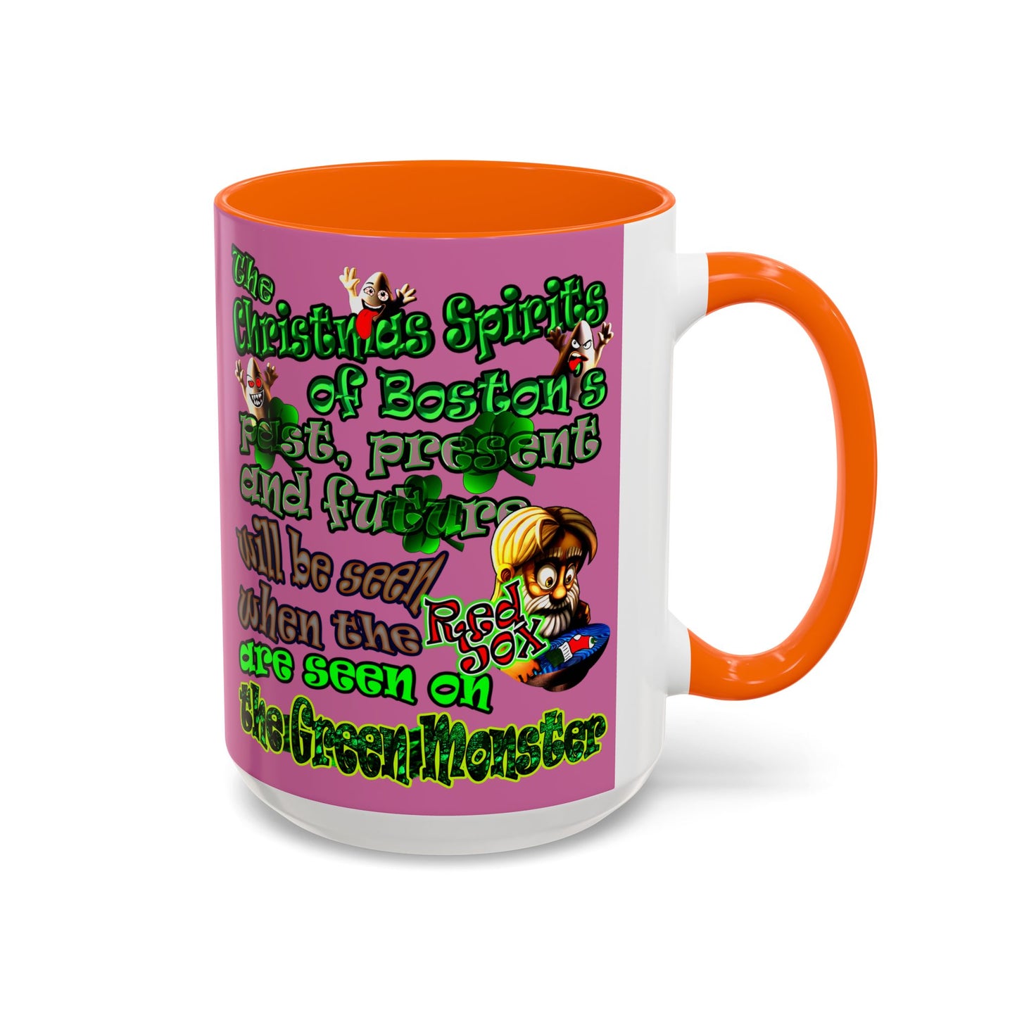 christmas spirits of boston - Accent Mug (light pink)
