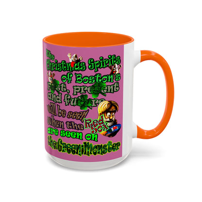 christmas spirits of boston - Accent Mug (light pink)