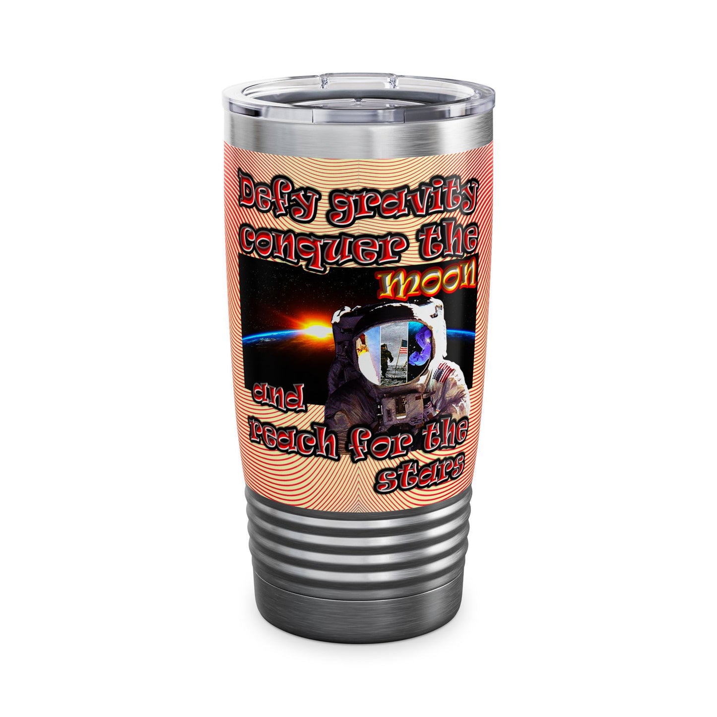 defy conquer reach - Ringneck Tumbler, 20oz (yellow-orange wave)