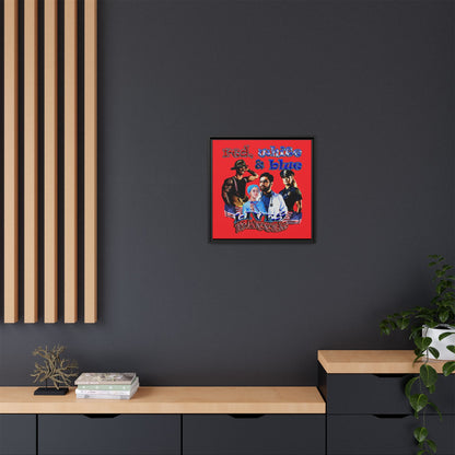 rw&b lives matter - framed canvas art (red)