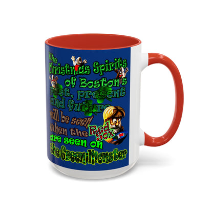 christmas spirits of boston - Accent Mug (dark blue)