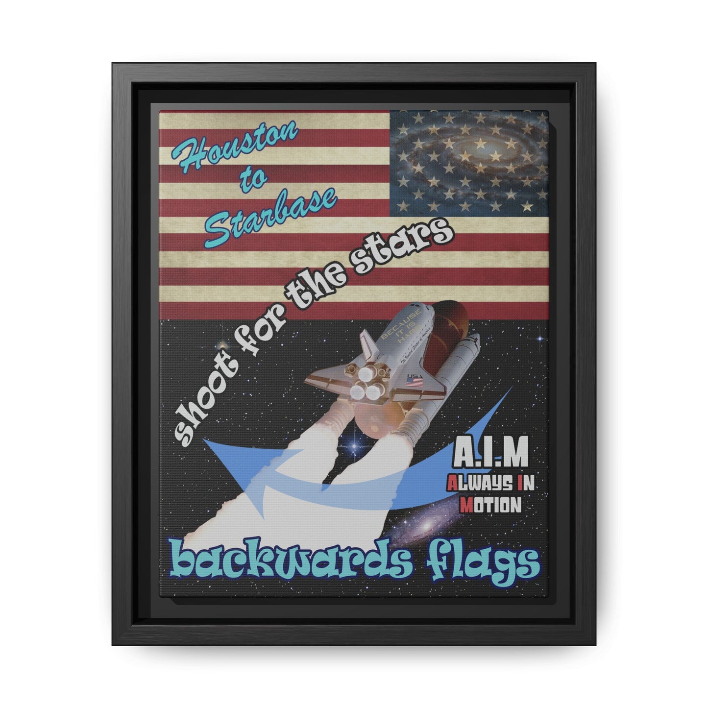 shoot for the stars - framed canvas art
