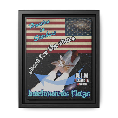 shoot for the stars - framed canvas art