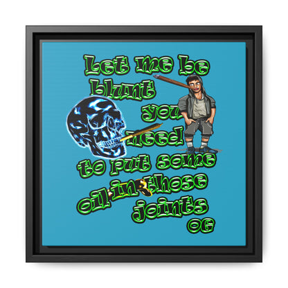 og - framed canvas art (turquoise)