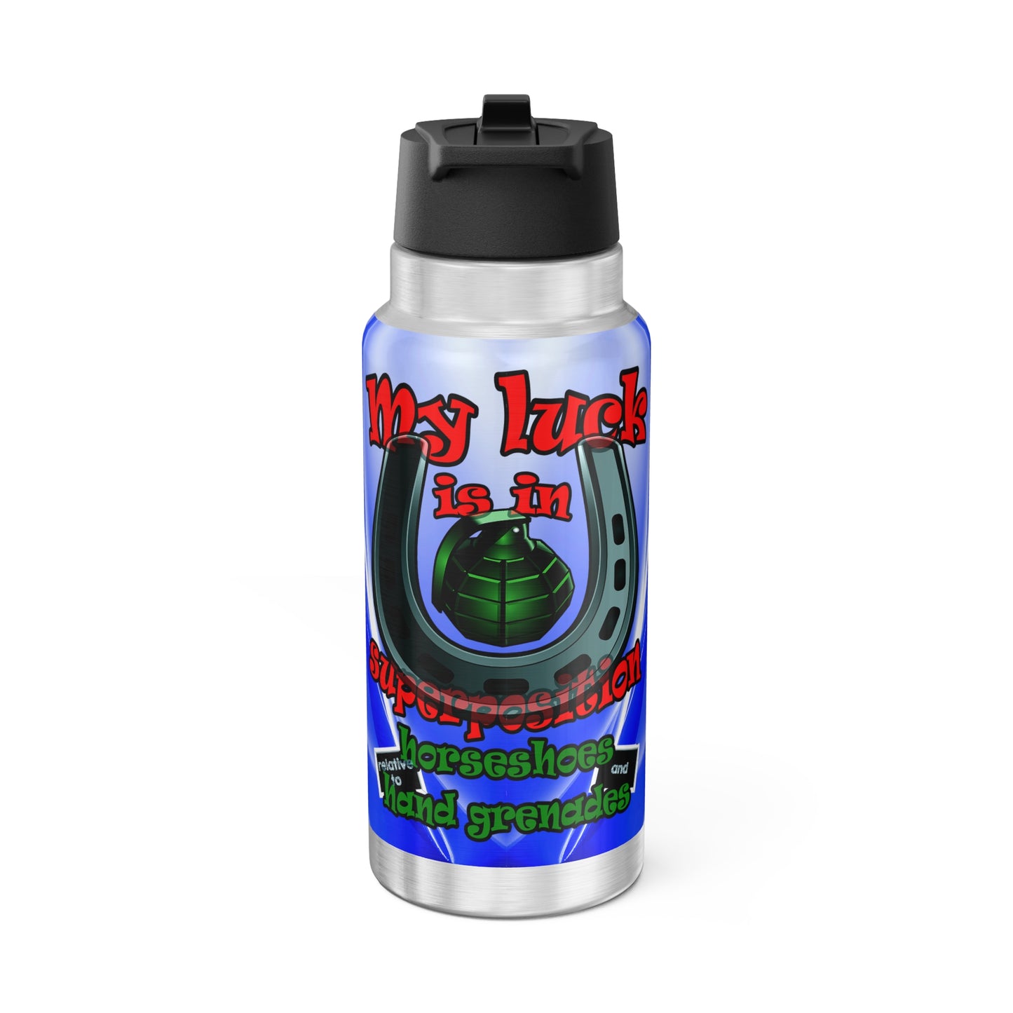 my luck - Gator Tumbler, 32oz  (blue-white wave)