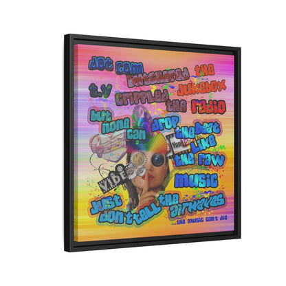 drop the beat - framed canvas art (color blur)