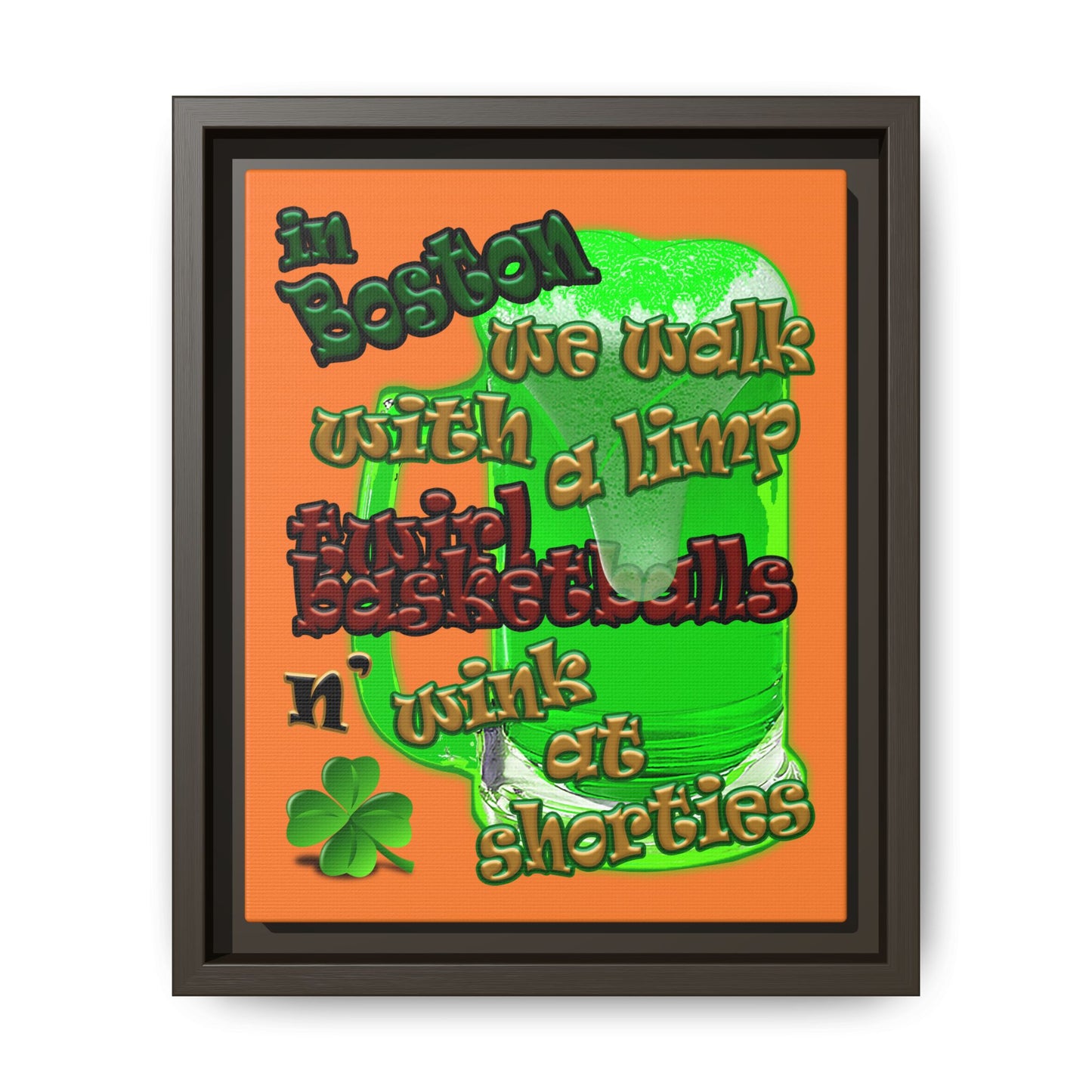celtics logo - framed canvas art (crusta)