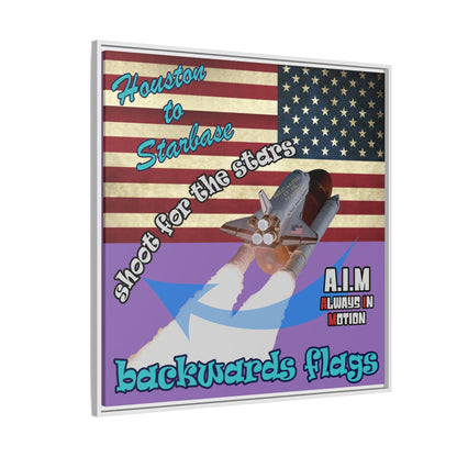 shoot for the stars - framed canvas art (light purple)