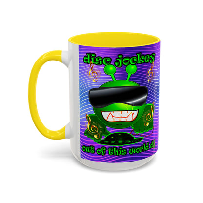 disc jockey - Accent Mug (purple wave)