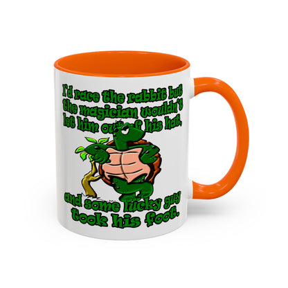turtle race - Accent Mug (white)