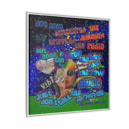 drop the beat - framed canvas art ('snoops' background)