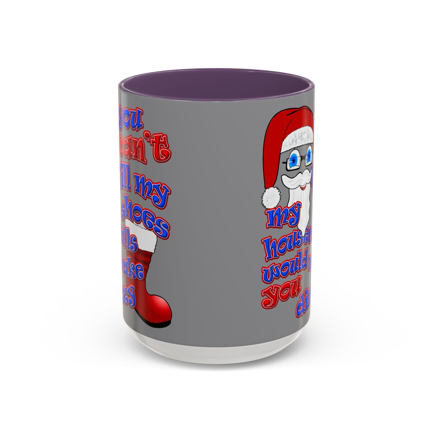 santa's shoes - Accent Mug (grey)