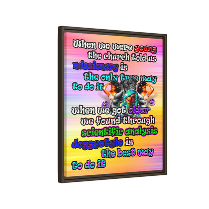 doggystyle - framed canvas art (color blur)