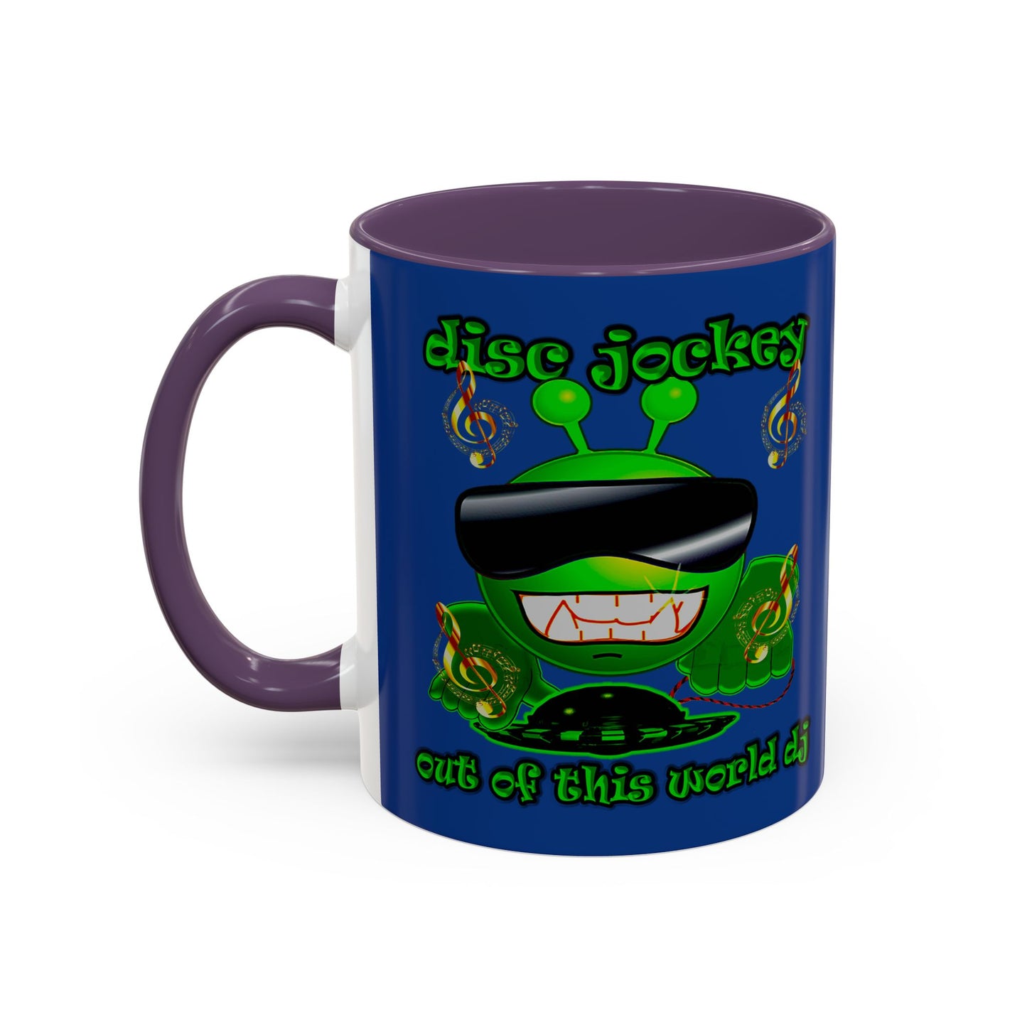 disc jockey - Accent Mug (dark blue)
