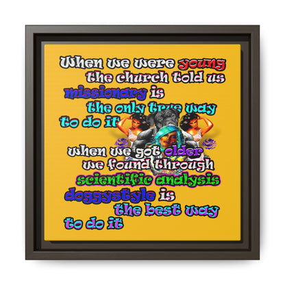 doggystyle - framed canvas art (yellow)