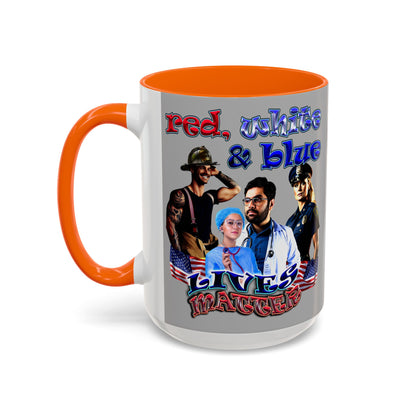 rw&b lives matter - Accent Mug (light grey)