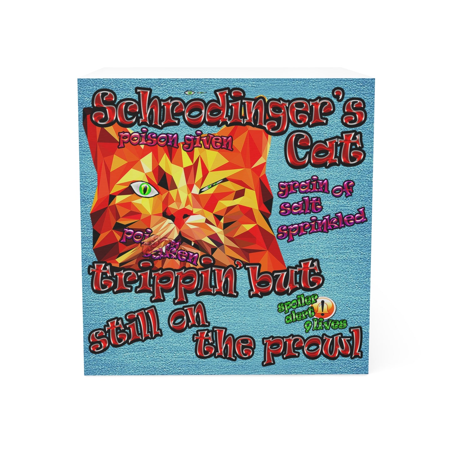 schrodinger's cat - note cube (faded blue)