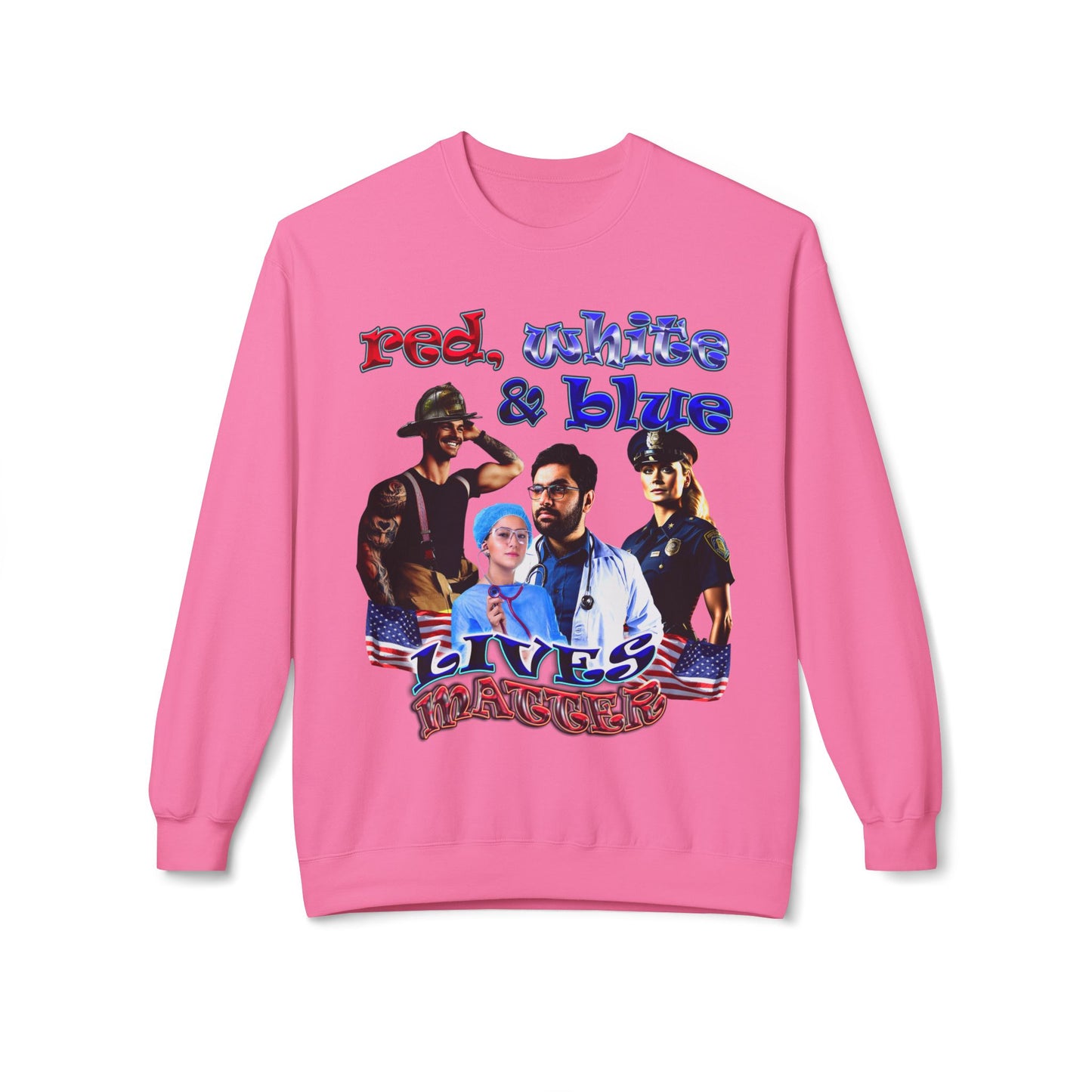 rw&b lives matter - Unisex Midweight Softstyle Fleece Crewneck Sweatshirt
