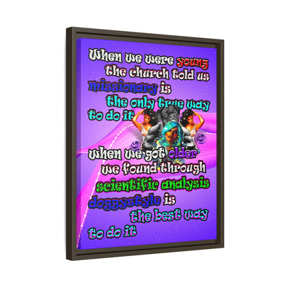 doggystyle - framed canvas art (purple-pink wave)