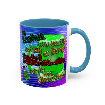 celtics logo - Accent Mug (purple wave)