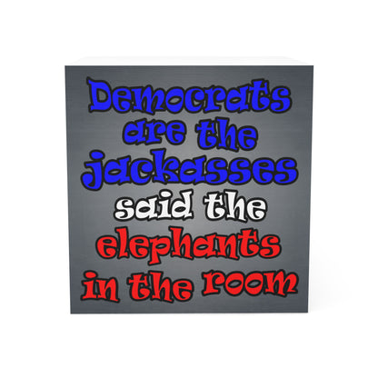 donkeys and elephants - note cube (grey-light grey)