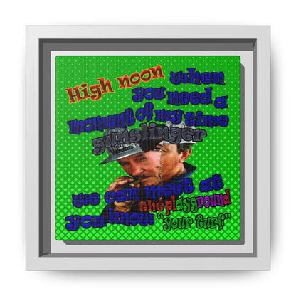 high noon - framed canvas art (logo green)