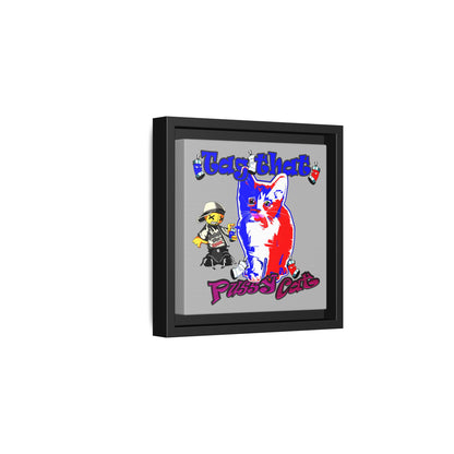 tag that - framed canvas art (light grey)