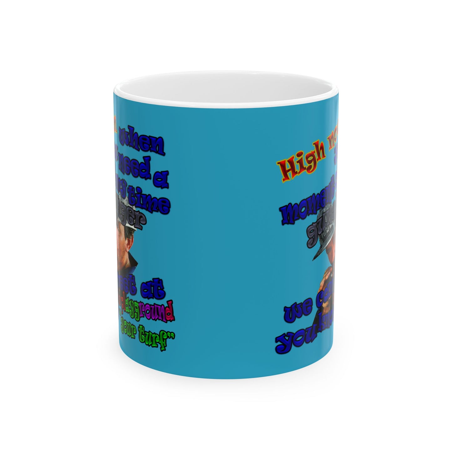 high noon - White Mug (turquoise)