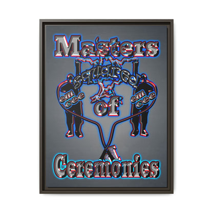 em cee squared - framed canvas art (grey-light grey)