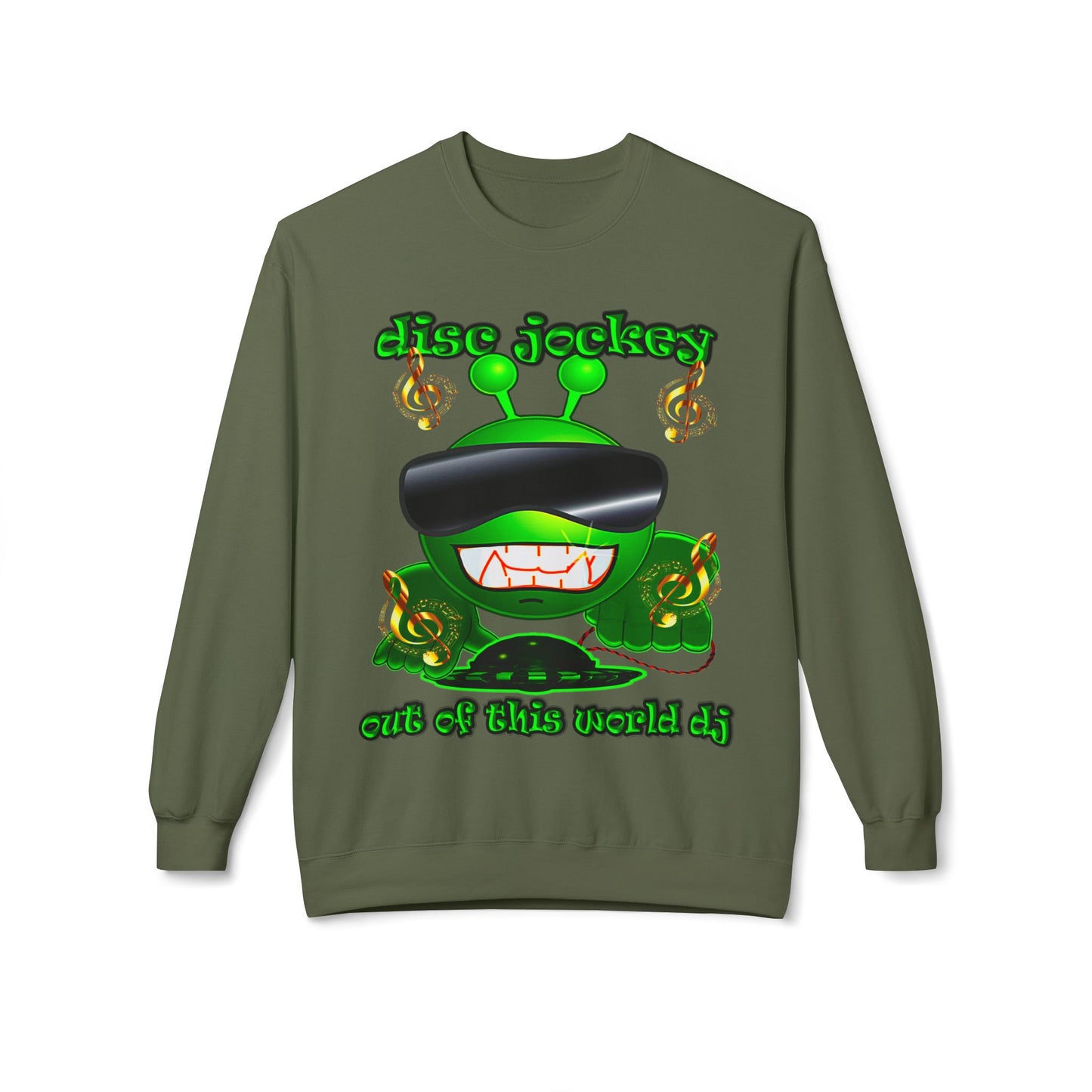 disc jockey - Unisex Midweight Softstyle Fleece Crewneck Sweatshirt