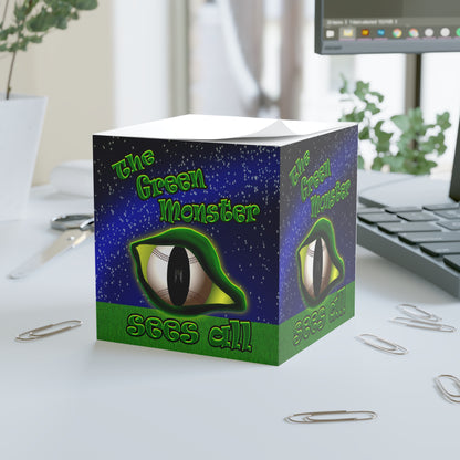 green monster - note cube ('snoops' background)