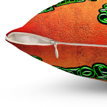 og - Spun Polyester Square Pillow - (burnt orange)