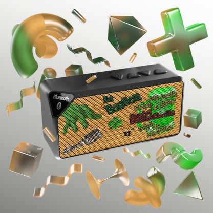 celtics logo - Jabba Bluetooth Speaker (butterscotch wood finish)
