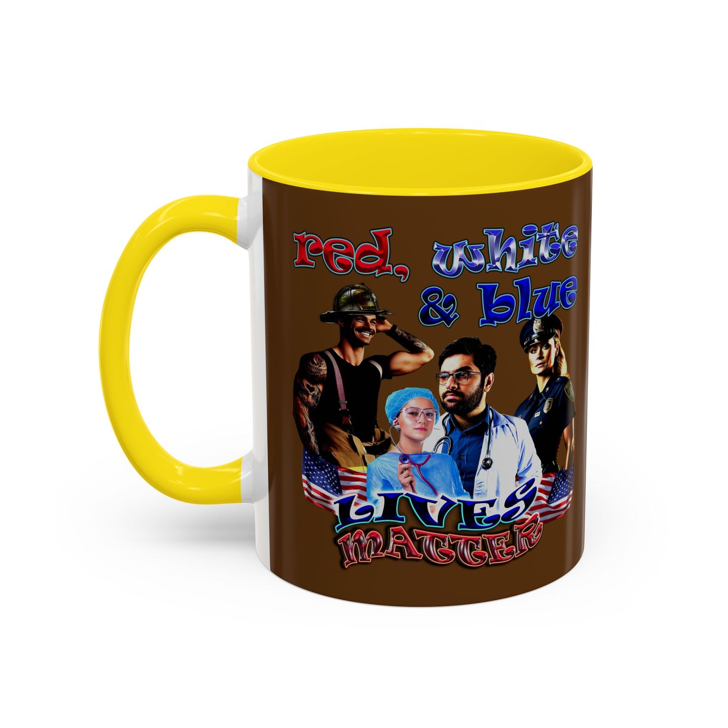 rw&b lives matter - Accent Mug (brown)