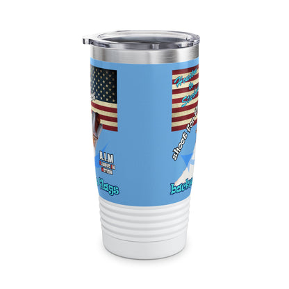 shoot for the stars - Ringneck Tumbler, 20oz (light blue)