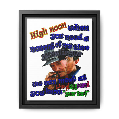 high noon - framed canvas art (white)