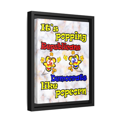 popping like popcorn - framed canvas art (white marble)