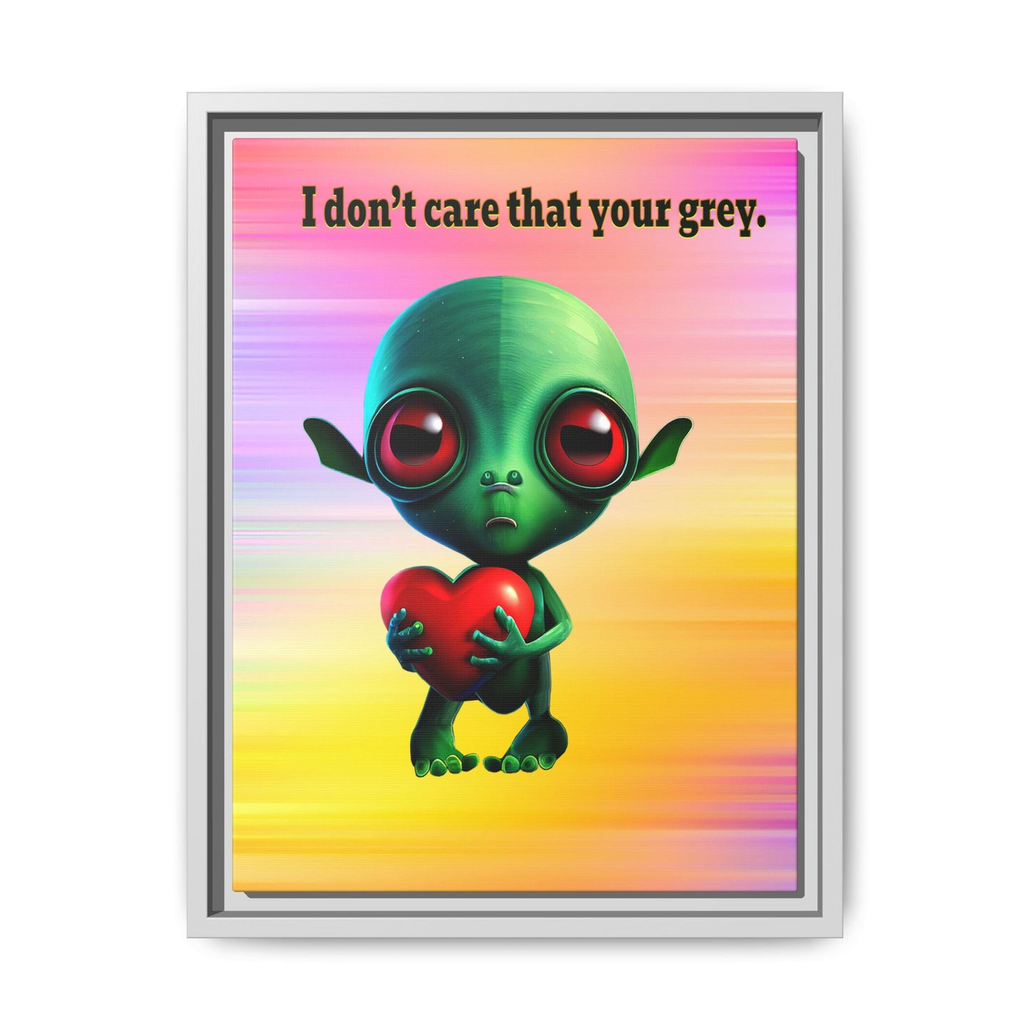 I don't care that your grey - framed canvas art (color blur)