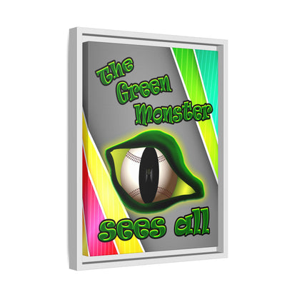 green monster - framed canvas art (rainbow split)