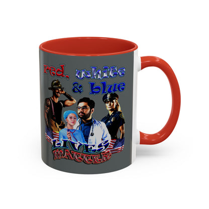 rw&b lives matter - Accent Mug (dark grey)