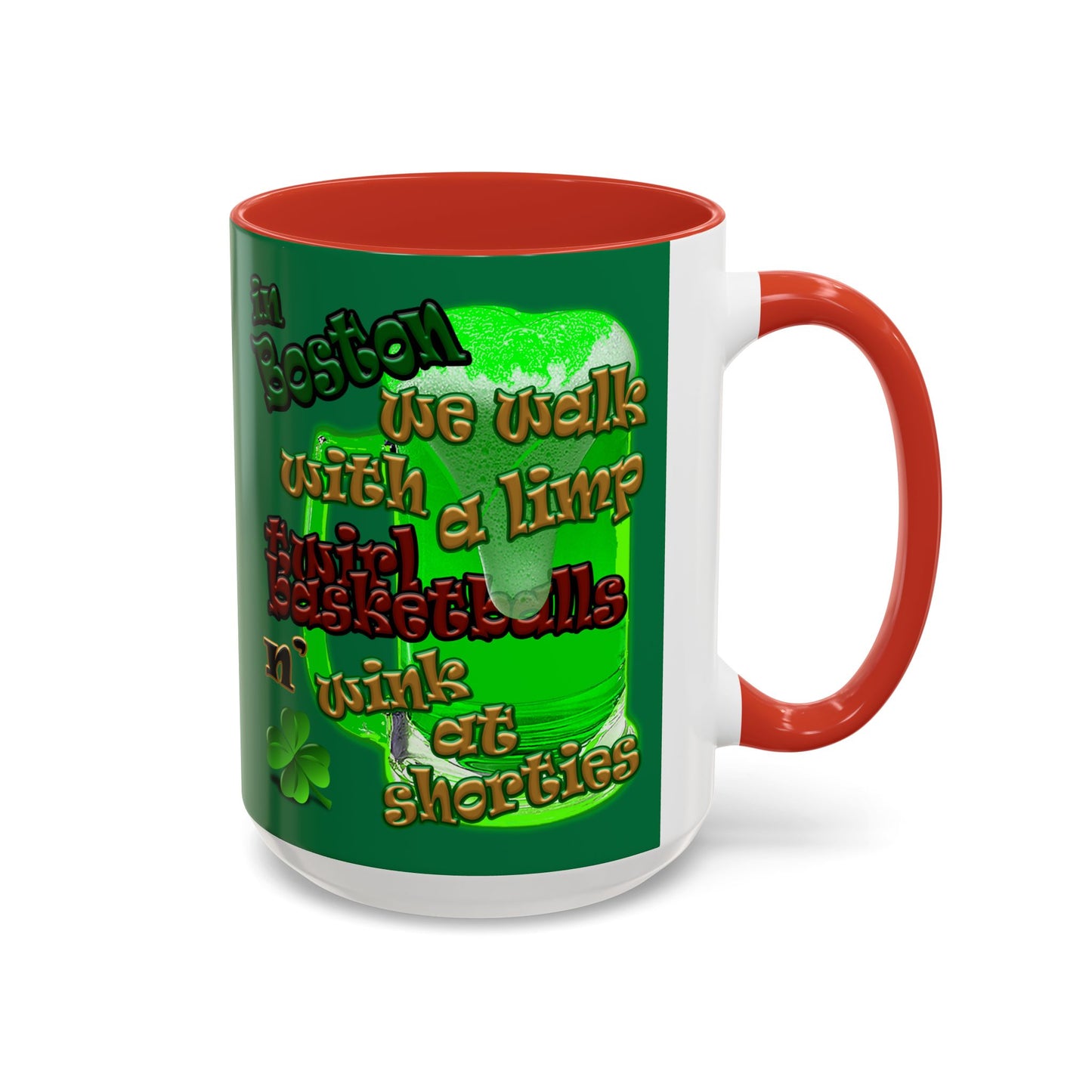 celtics logo - Accent Mug (dark green)