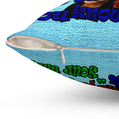 high noon - Spun Polyester Square Pillow - (faded blue)