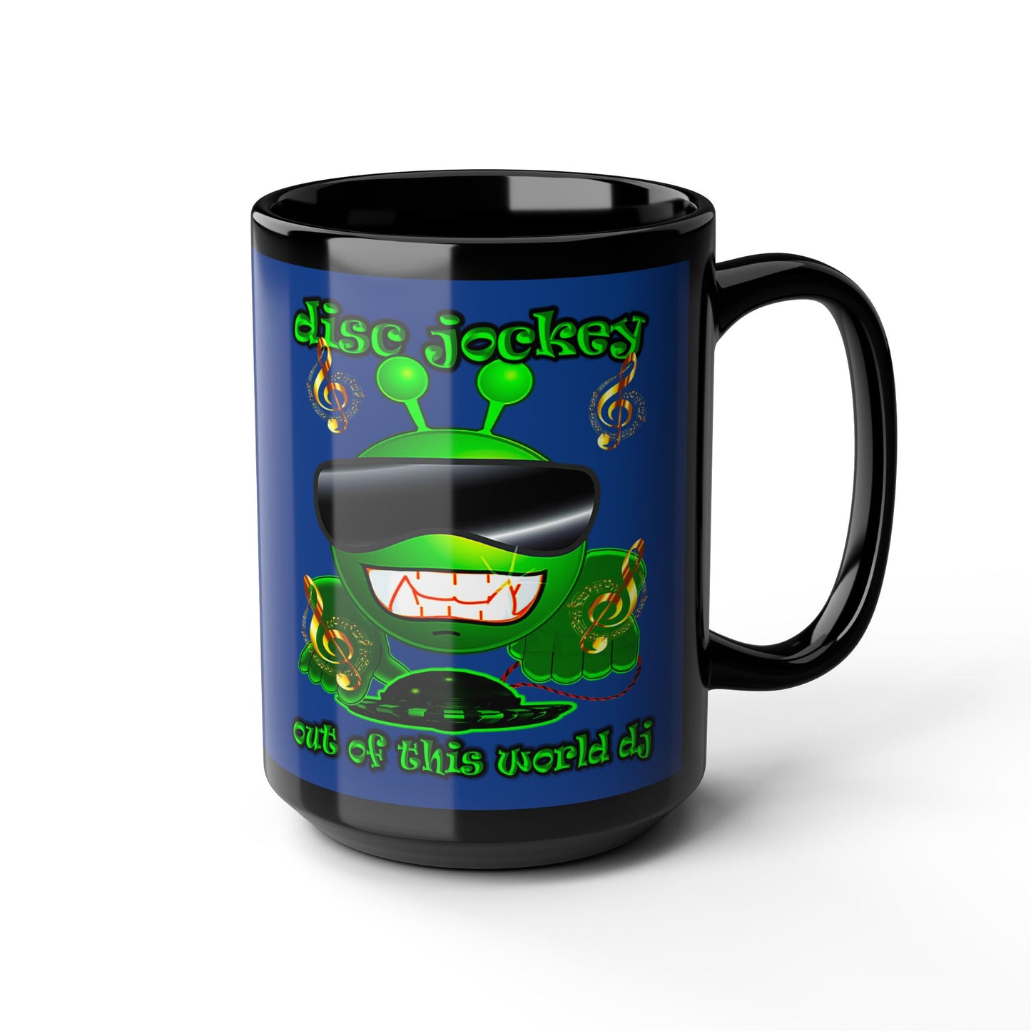 disc jockey - Black Mug (dark blue)